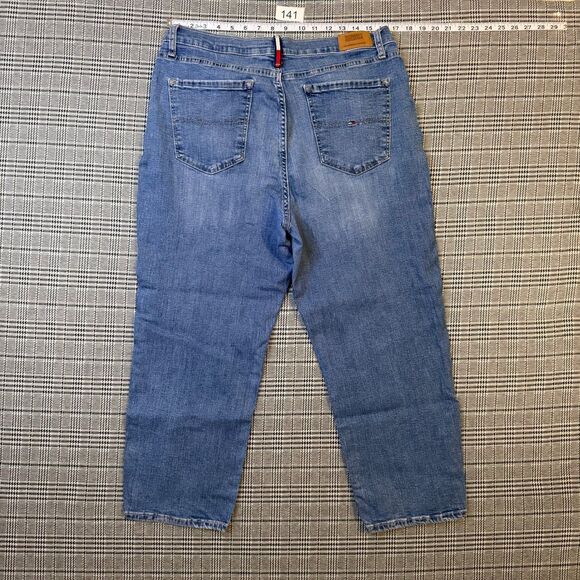 Tommy Jeans Women's Jeans Light Wash Denim Straight Leg Stretch Size 16P - Picture 1 of 8